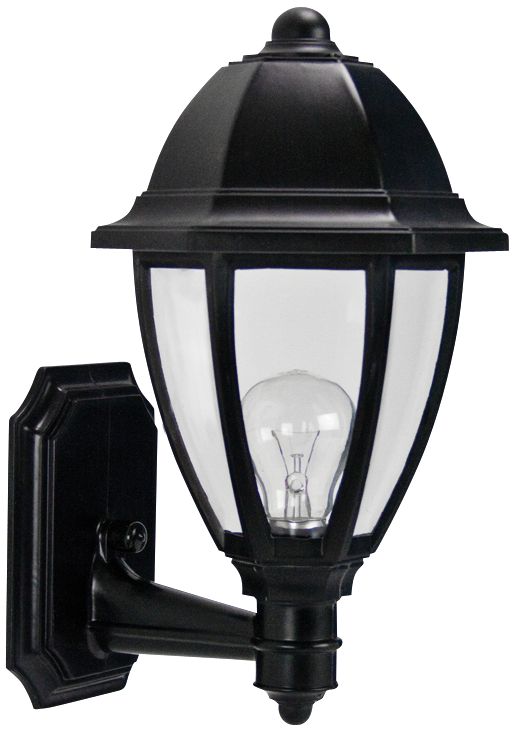 Everstone 15" High Black Outdoor Wall Lantern