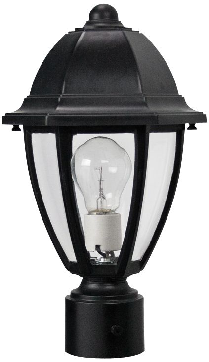 Everstone 14 3/4" High Black Outdoor Post Lantern