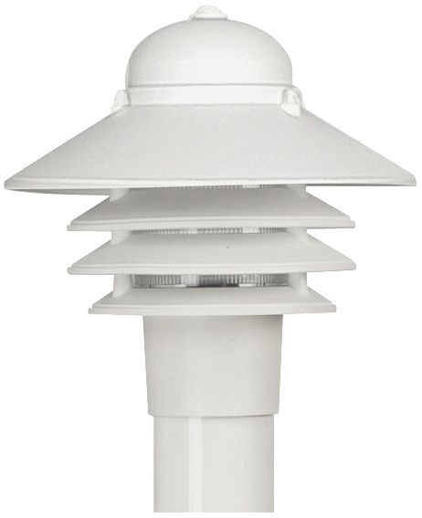 Marlex Nautical 10" High White Outdoor Post Light 3D433 Lamps Plus