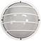 Wave Nautical LED Round White Outdoor Ceiling or Wall Light