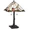 Robert Louis Tiffany Cherry Blossom Art Glass Table Lamp