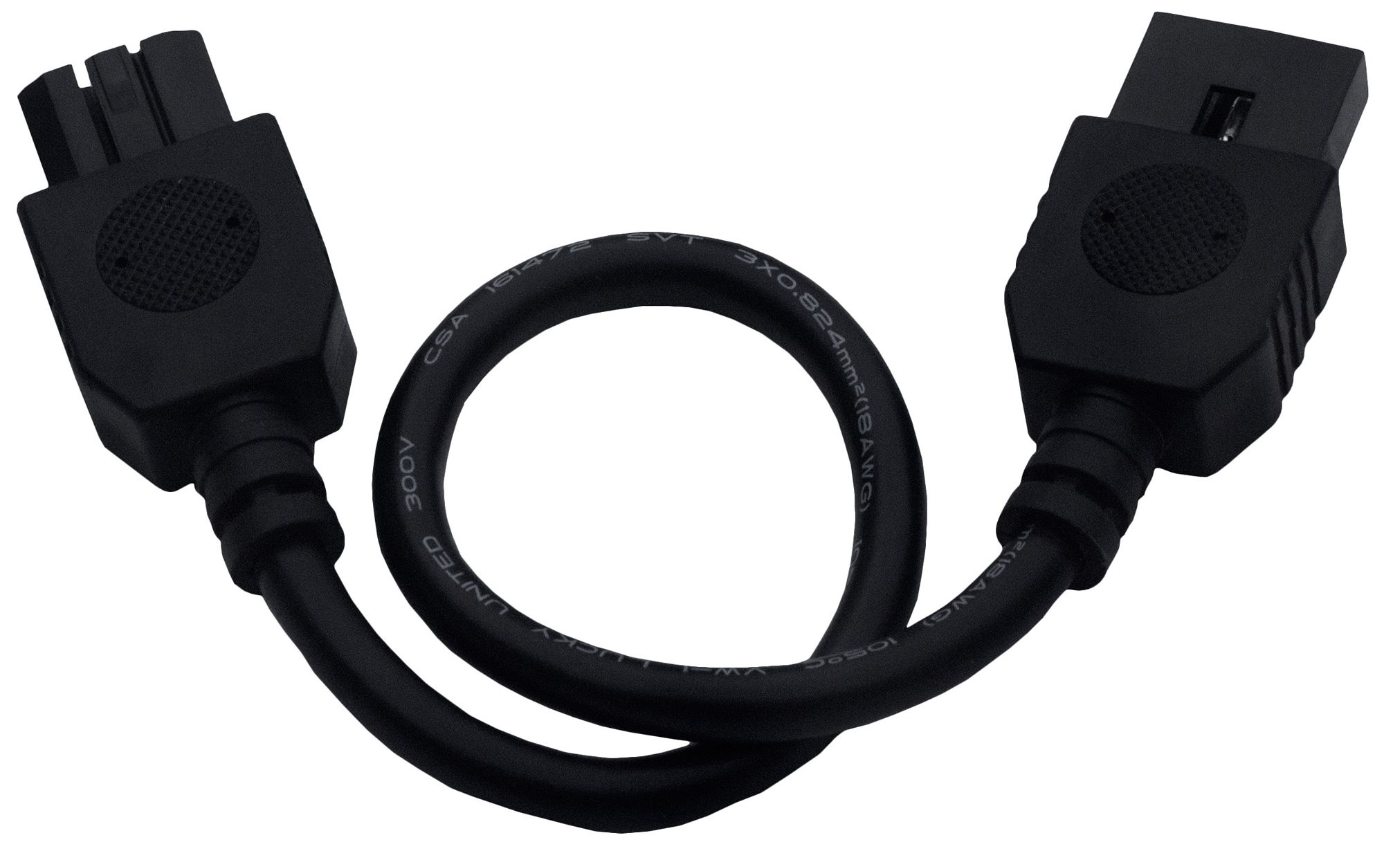 MXInterLink4 Black 9" Under Cabinet Light Connector Cord