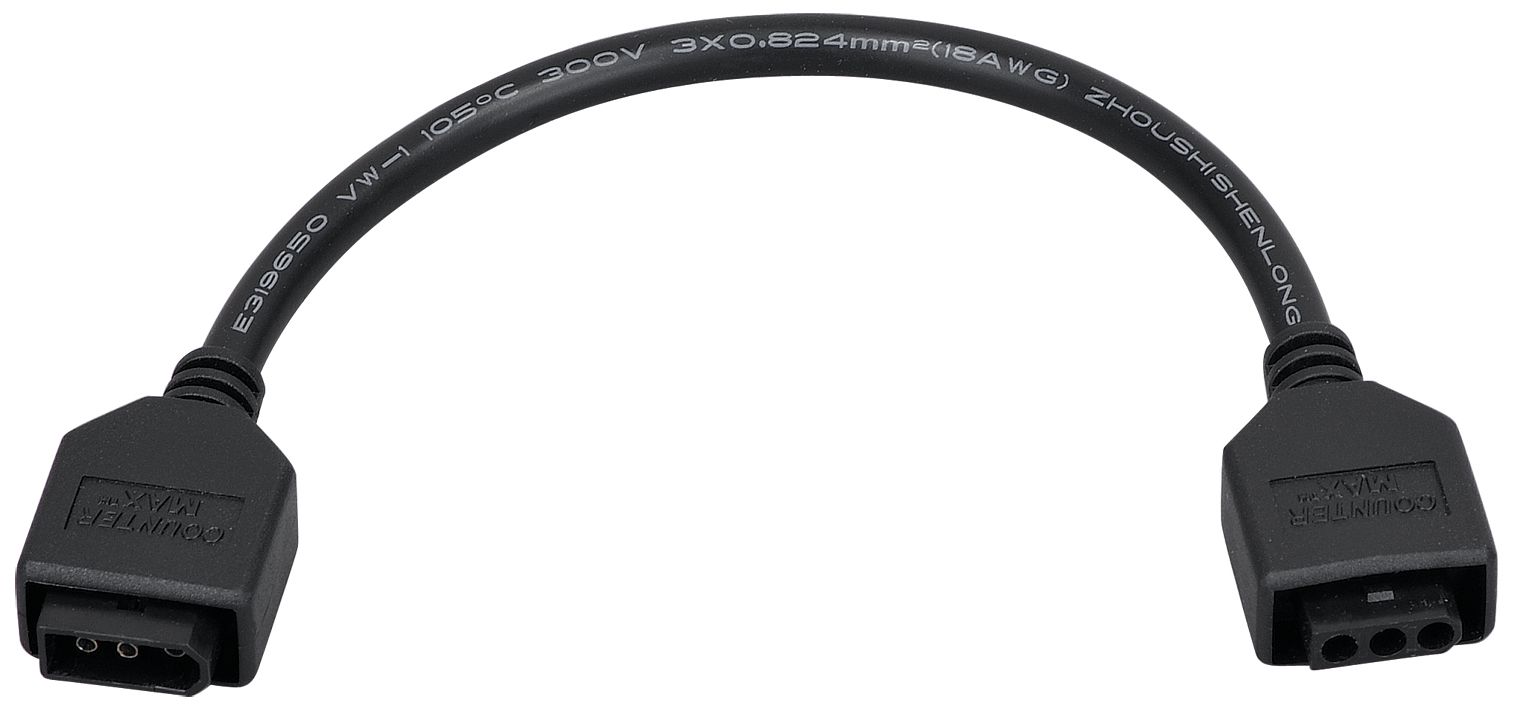 MXInterLink5 Black 9" Under Cabinet Light Connector Cord