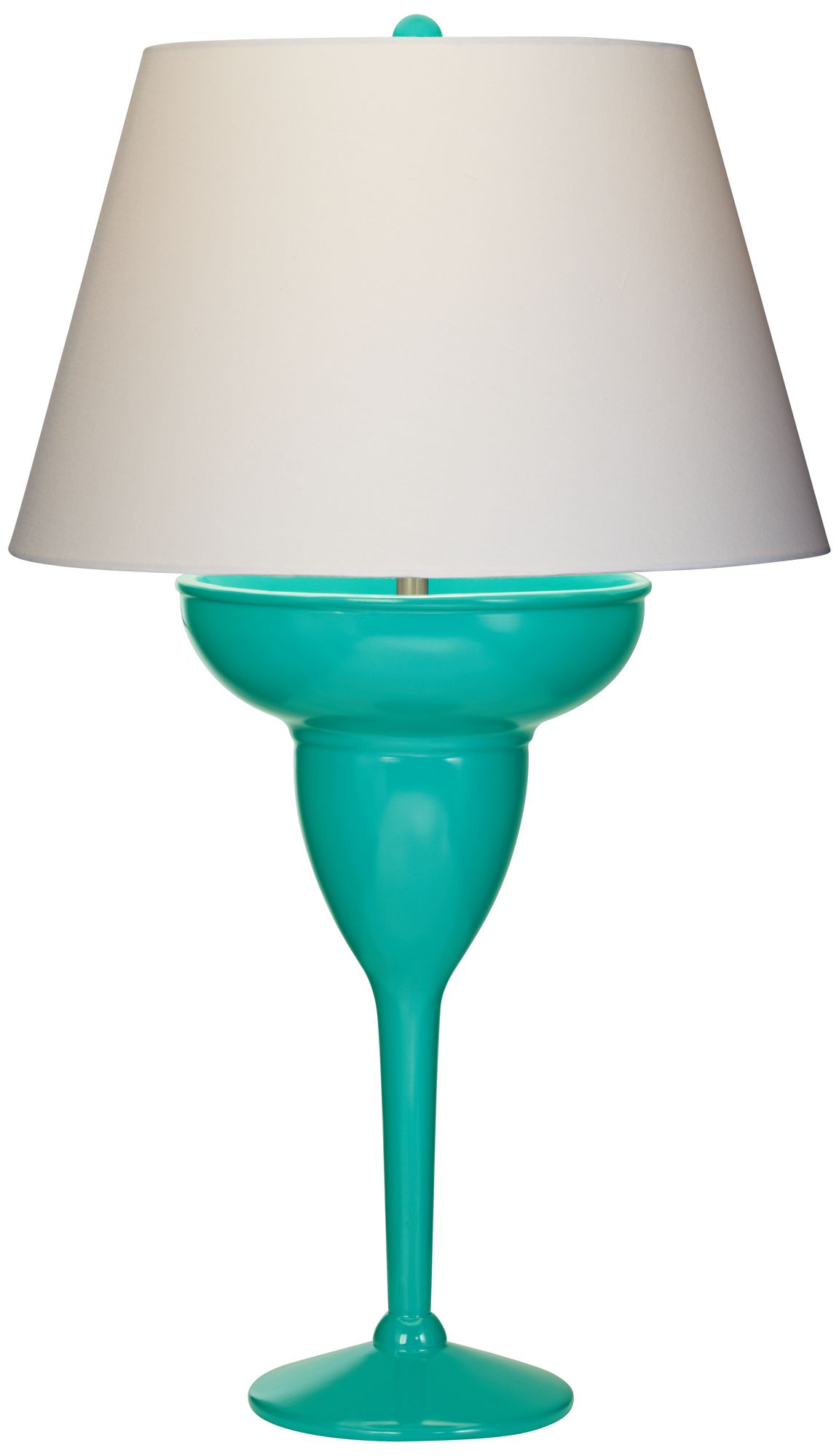 Turquoise Curacao Margarita Glass Novelty Table Lamp