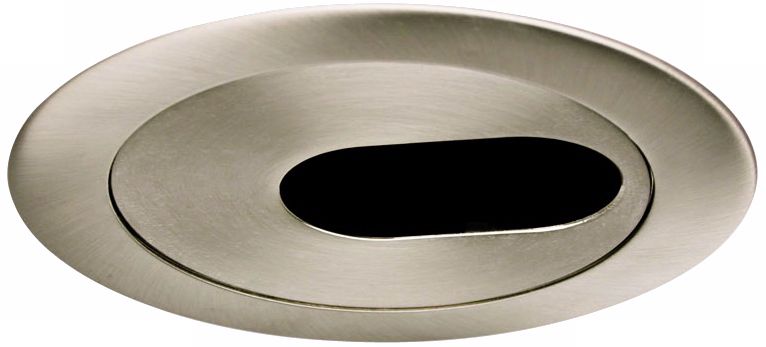 Intense 4" Low Volt Satin Nickel Slot Recessed Lighting Trim