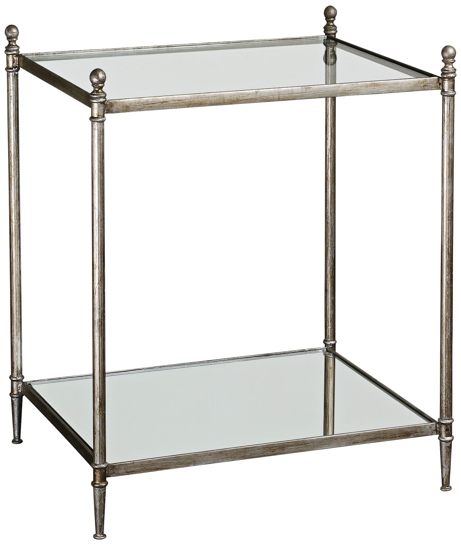 Gannon 23" Wide Glass and Mirror End Table