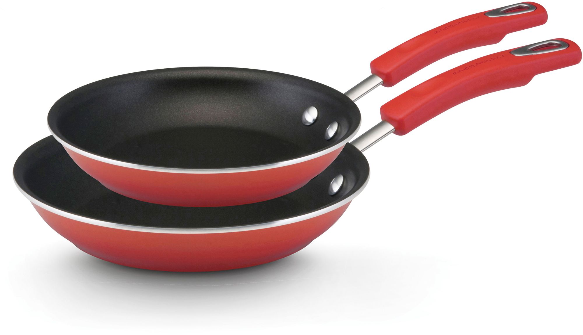 Rachael Ray Red 2-Piece Hard Enamel Skillet Set