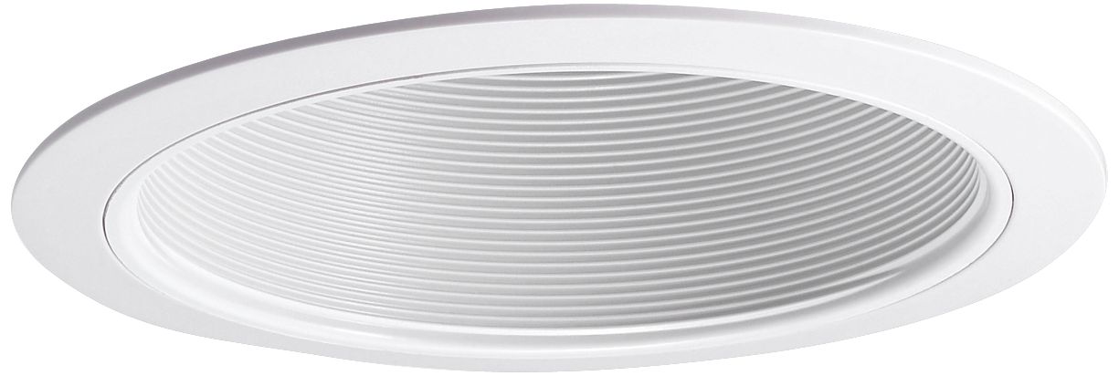 Nora 100-Watt White Phenolic Stepped Recessed Lighting Trim