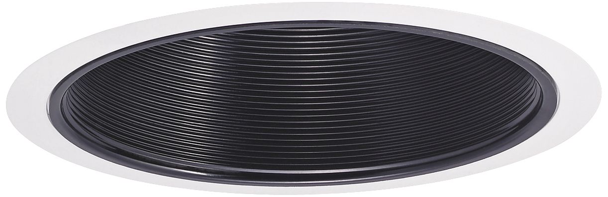 Nora 7" 75W Black and White Phenolic Stepped Recessed Trim