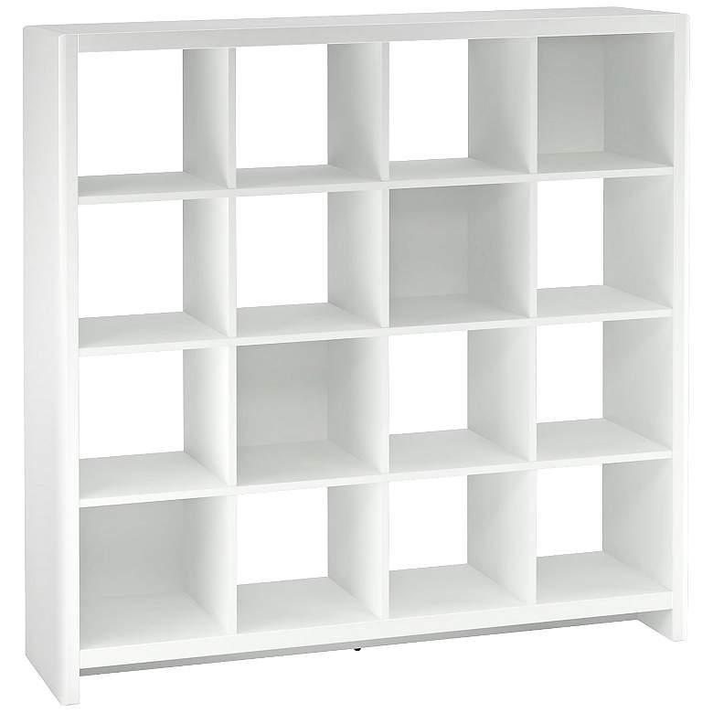 Kathy Ireland New York Skyline White 16-Cube Bookcase