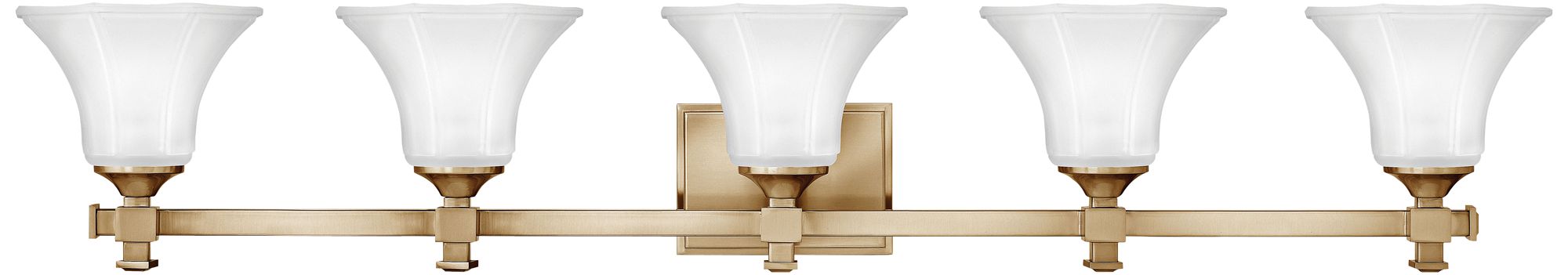Hinkley Abbie 43 3/4" Wide Brushed Caramel 5-Light Bath Light
