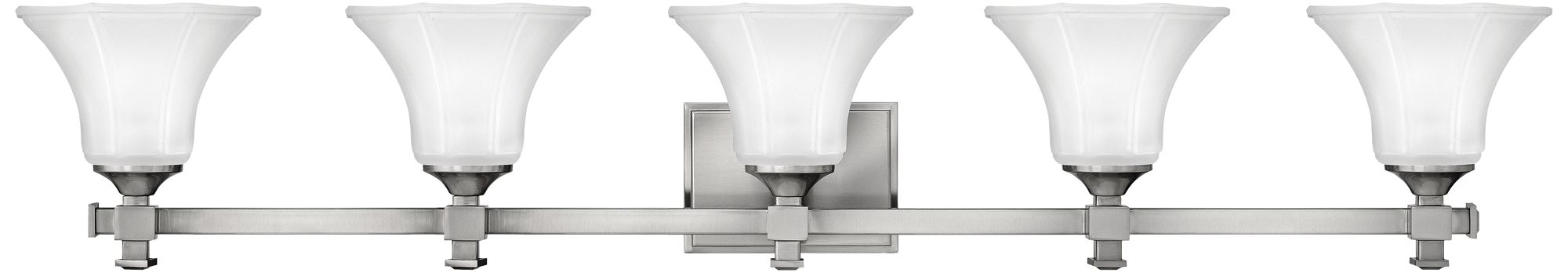 Hinkley Abbie 43 3/4" Wide Brushed Nickel 5-Light Bath Light