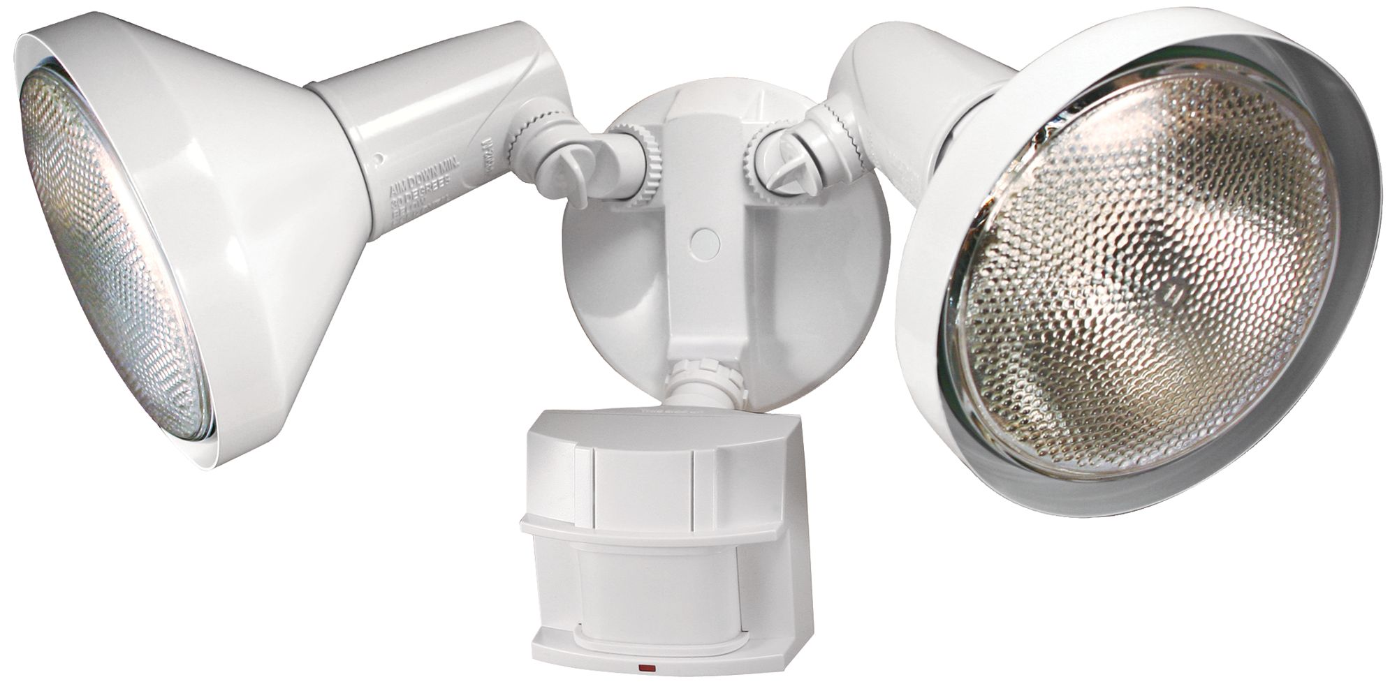 Two-Light White 180-Degree Motion Sensor Security Light