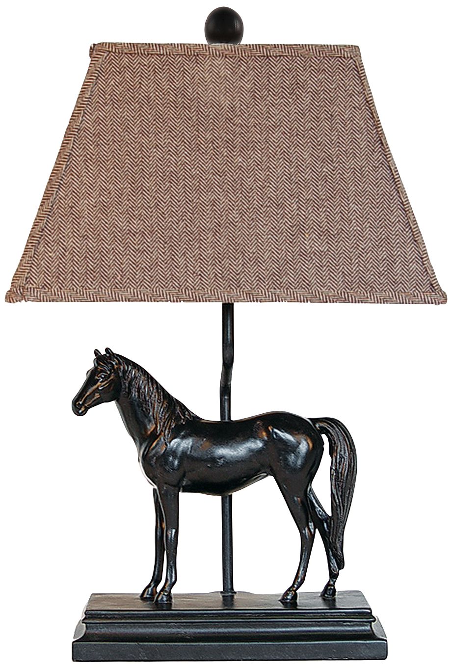 Run For The Roses Race Horse Bronze Table Lamp
