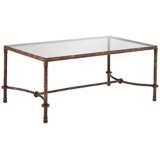 Uttermost Warring 48&quot; Wide Rustic Bronze Patina Coffee Table