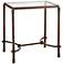 Uttermost 25" Wide Warring Rustic Bronze and Glass End Table