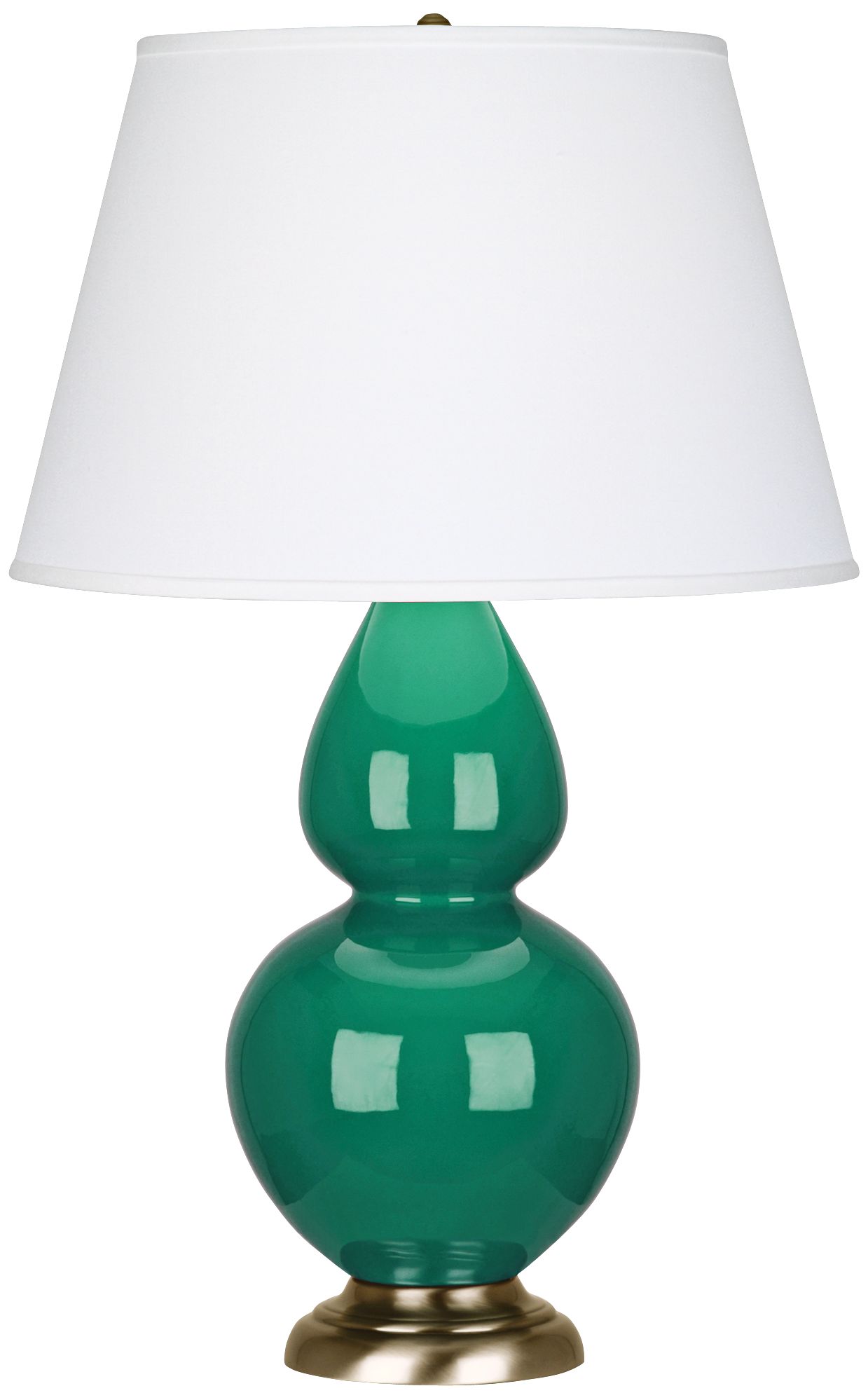 Robert Abbey Emerald Ceramic and Brass Table Lamp 3N541 Lamps Plus