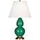 Robert Abbey 22 3/4" Ceramic and Brass Emerald Table Lamp