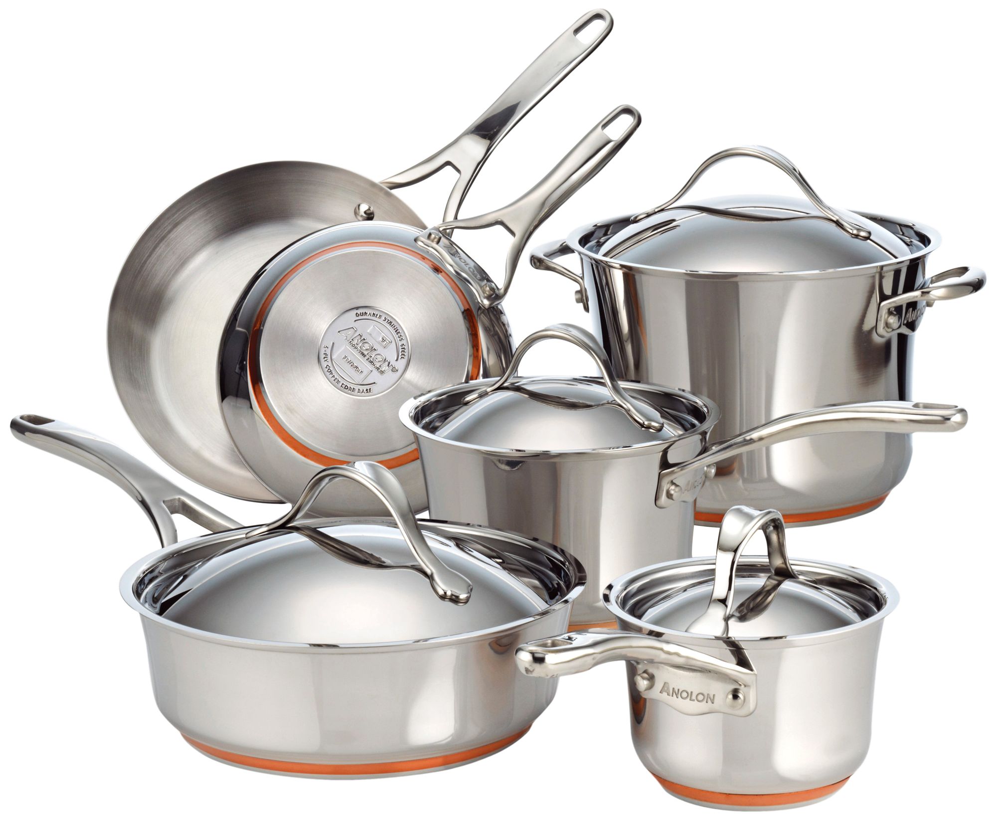Anolon Nouvelle Copper 10-Piece Cookware Set