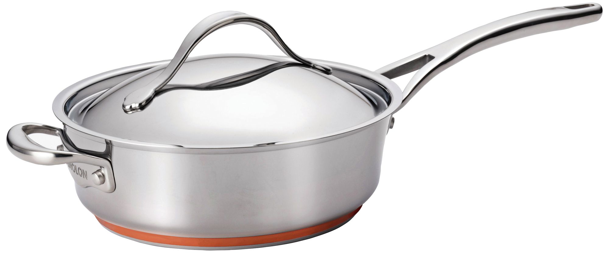 Anolon Nouvelle Copper 3-Qt Saute with Helper Handle