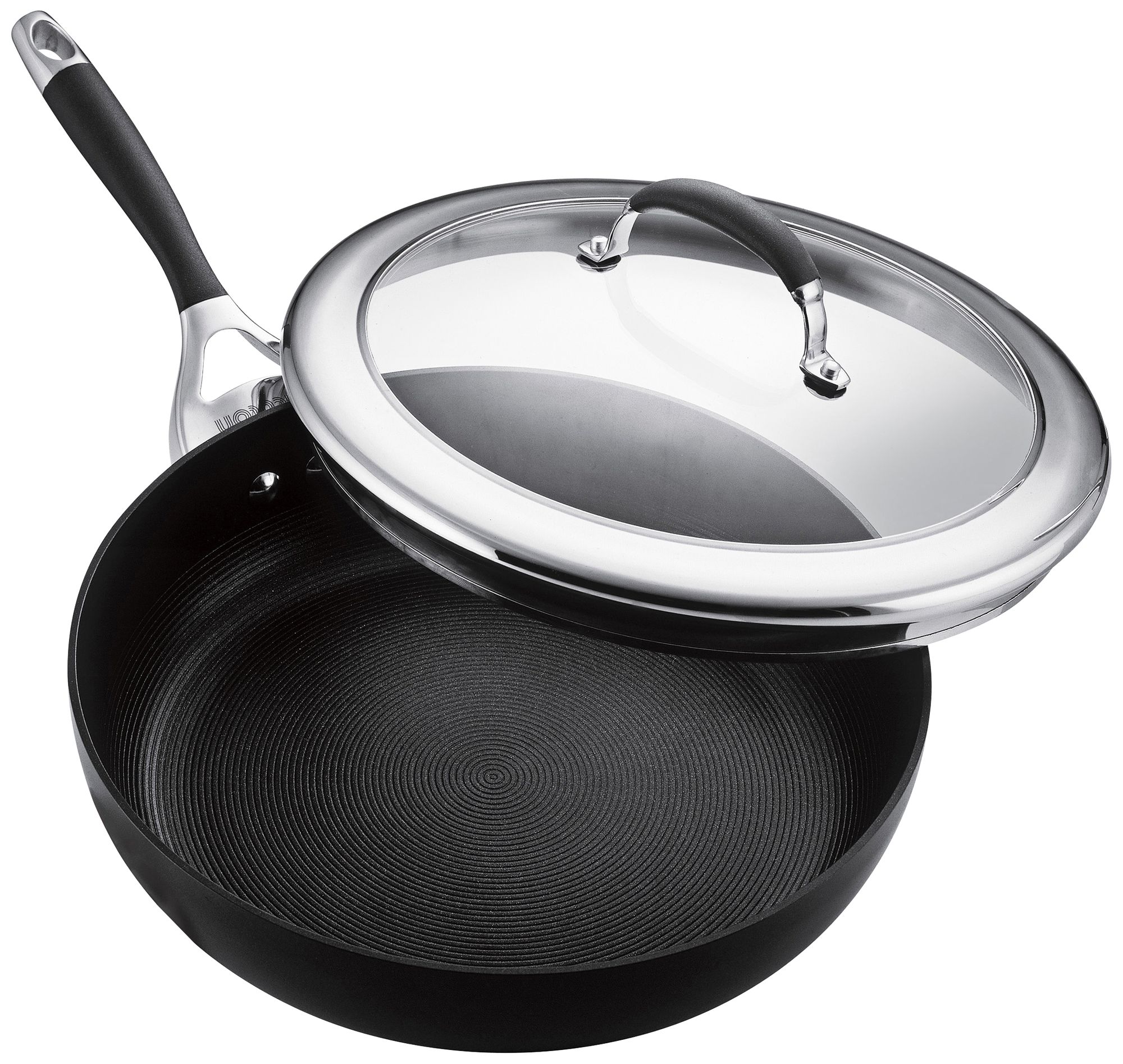 Circulon Elite Gray Aluminum 12" Covered Deep Skillet