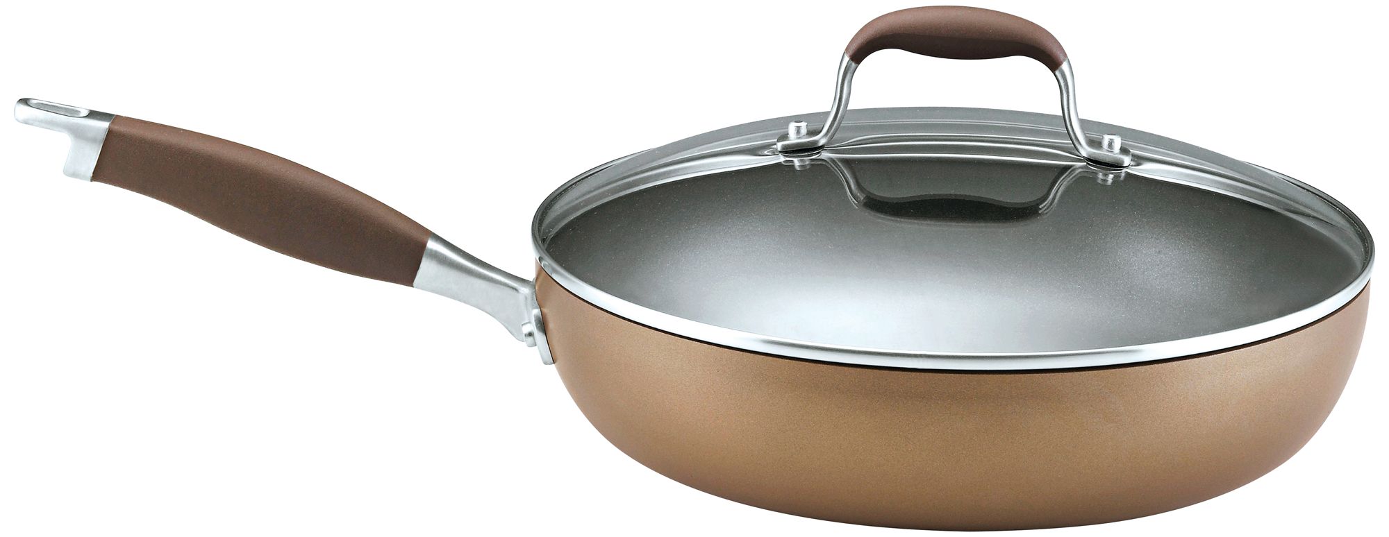 Anolon Advanced Bronze 12" Covered Deep Skillet