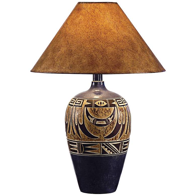 Southwest Navy Handcrafted Southwest Table Lamp - #3N815 | Lamps Plus