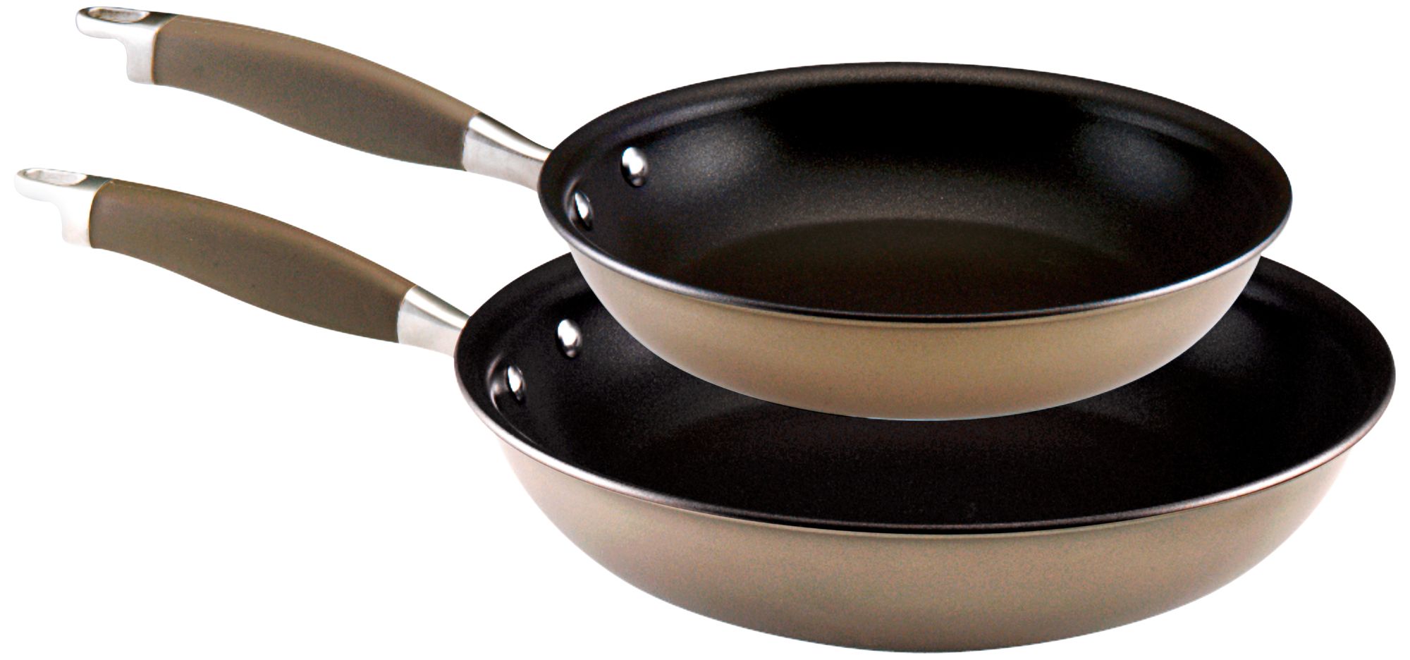 Anolon Advanced Off-White Bronze 2-Pc French Skillet Set
