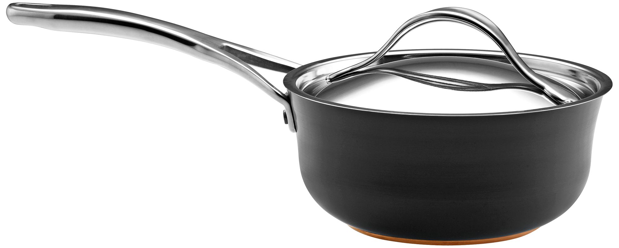 Anolon Nouvelle Gray Copper 2 1/2-Quart Covered Saucier