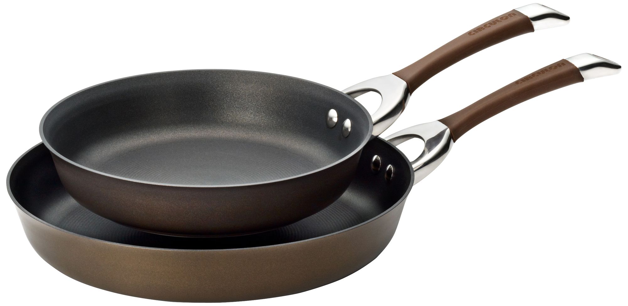 Circulon Symmetry Brown 2-Piece French Skillet Set