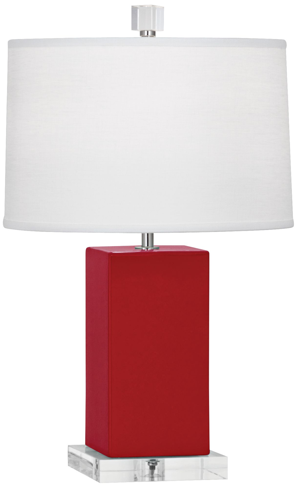Robert Abbey Harvey Ruby Red Glazed Ceramic Accent Lamp