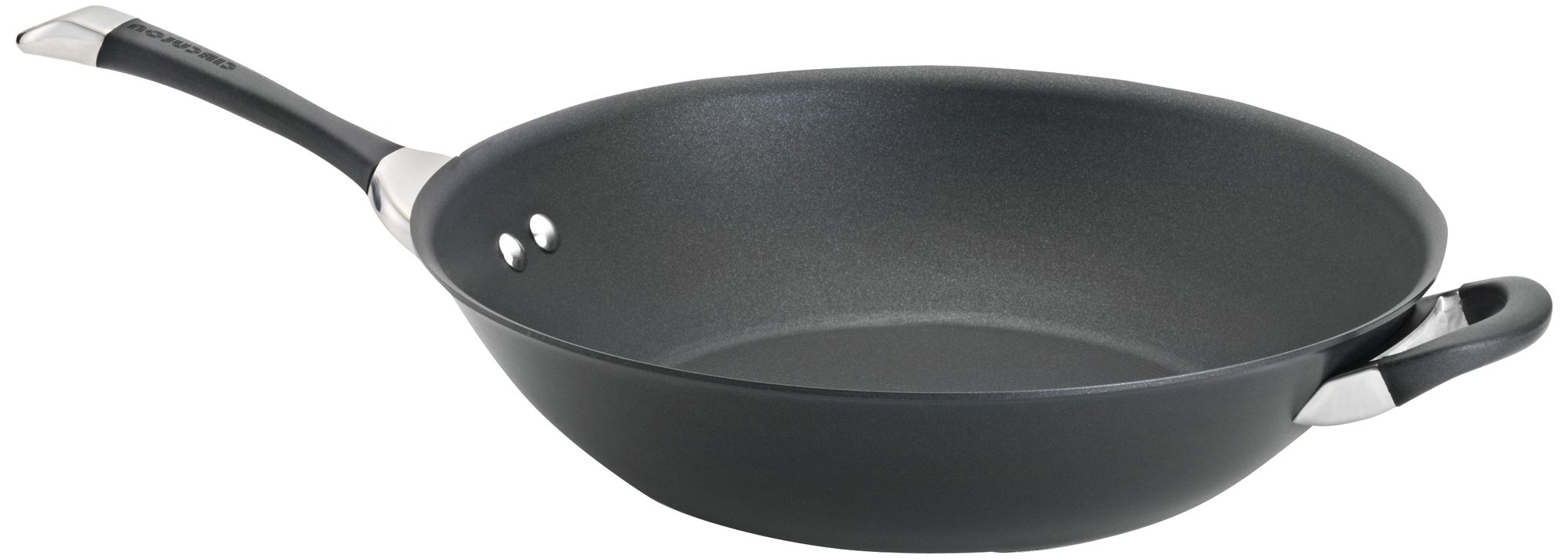 Circulon Symmetry Black Aluminum 14" Stir Fry Wok Pan