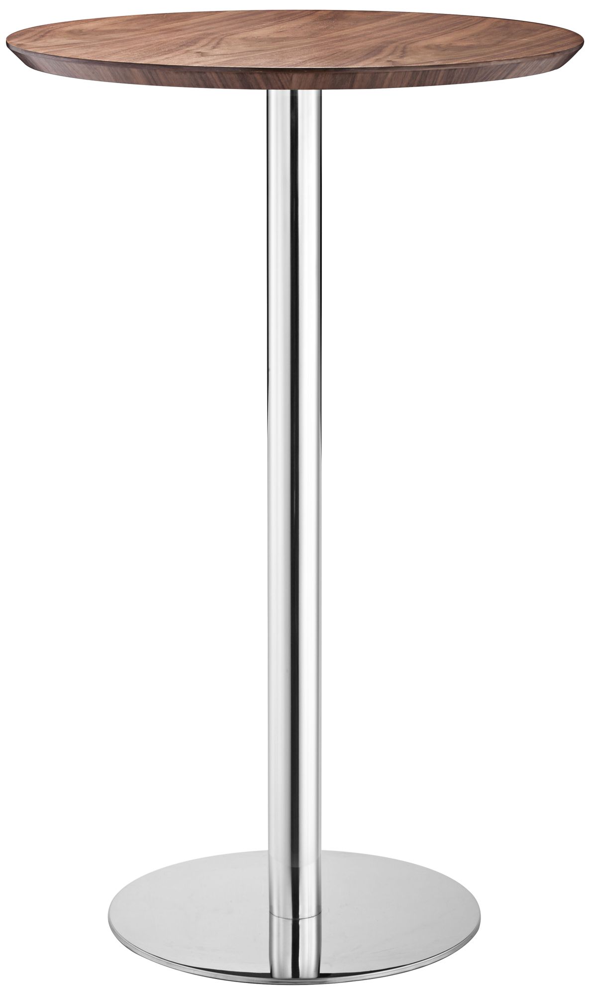 Bergen 41 1/2" High Walnut Finish Modern Bar Table by Zuo
