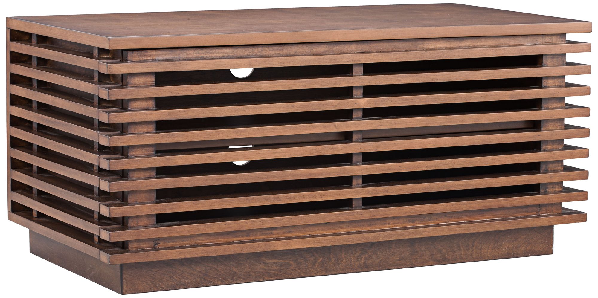 Linea 35" Wide Walnut Wood Modern TV Entertainment Console