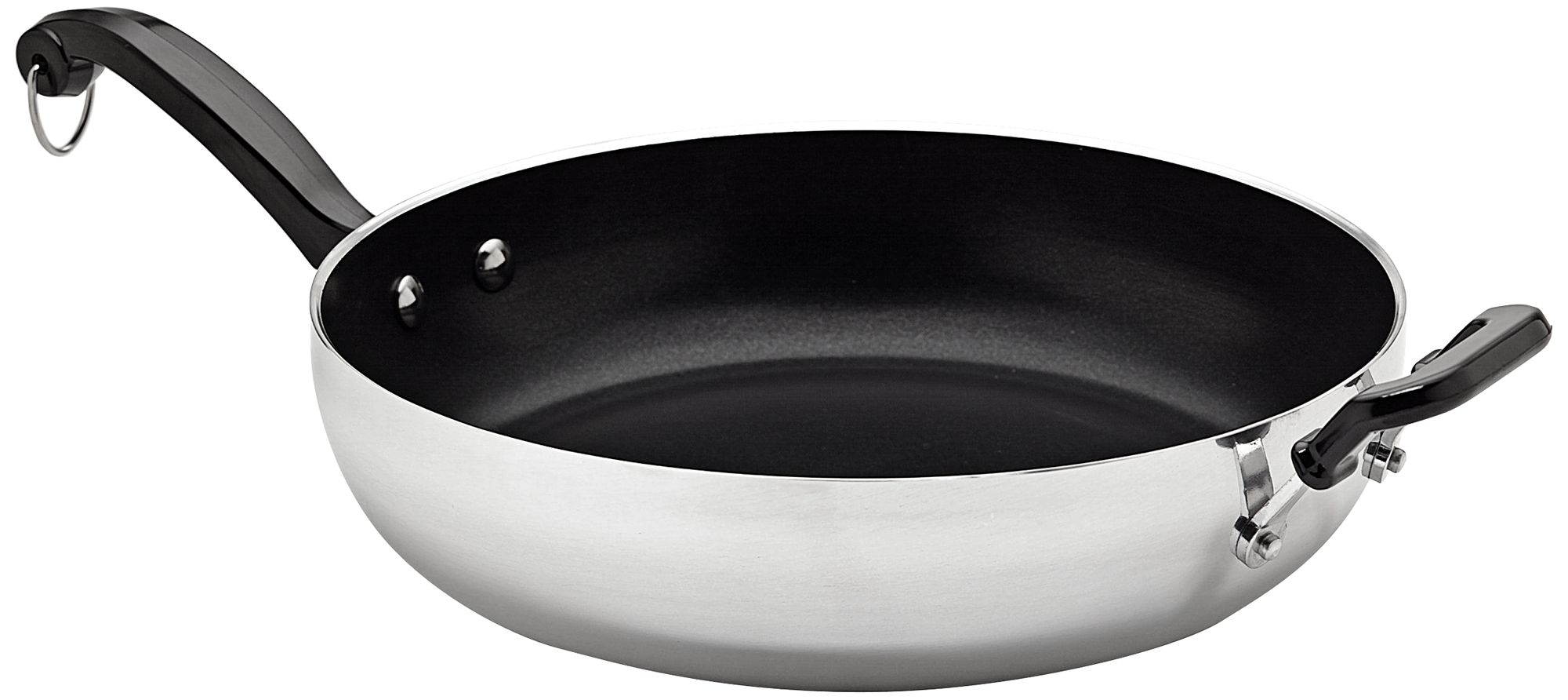 Farberware Silver 12" Deep Skillet with Helper Handle