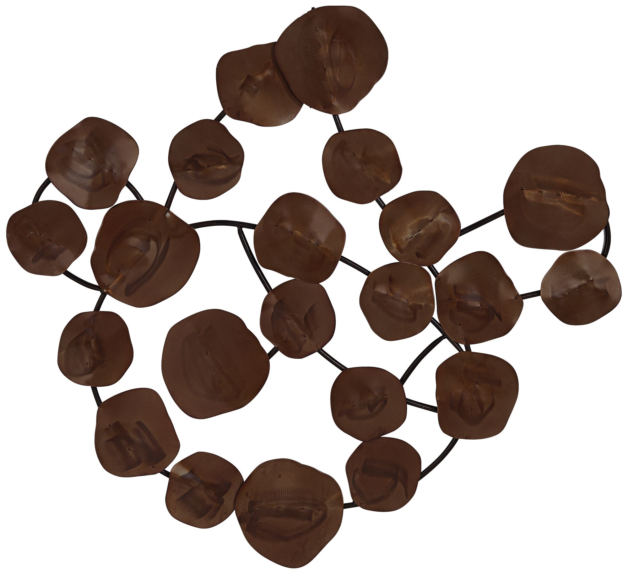 Mazza Copper Leaves 32 1/2" High Round Wall Plaque