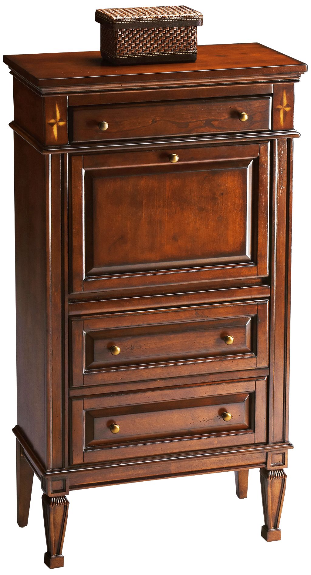 Madison 52" High Cherry Finish Secretary Cabinet