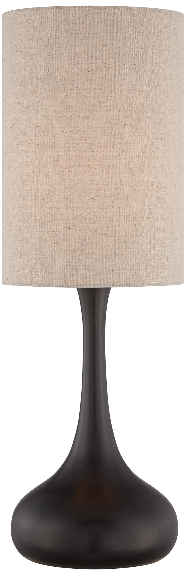 Droplet Table Lamp in Espresso Bronze with Cylinder Shade 3T491