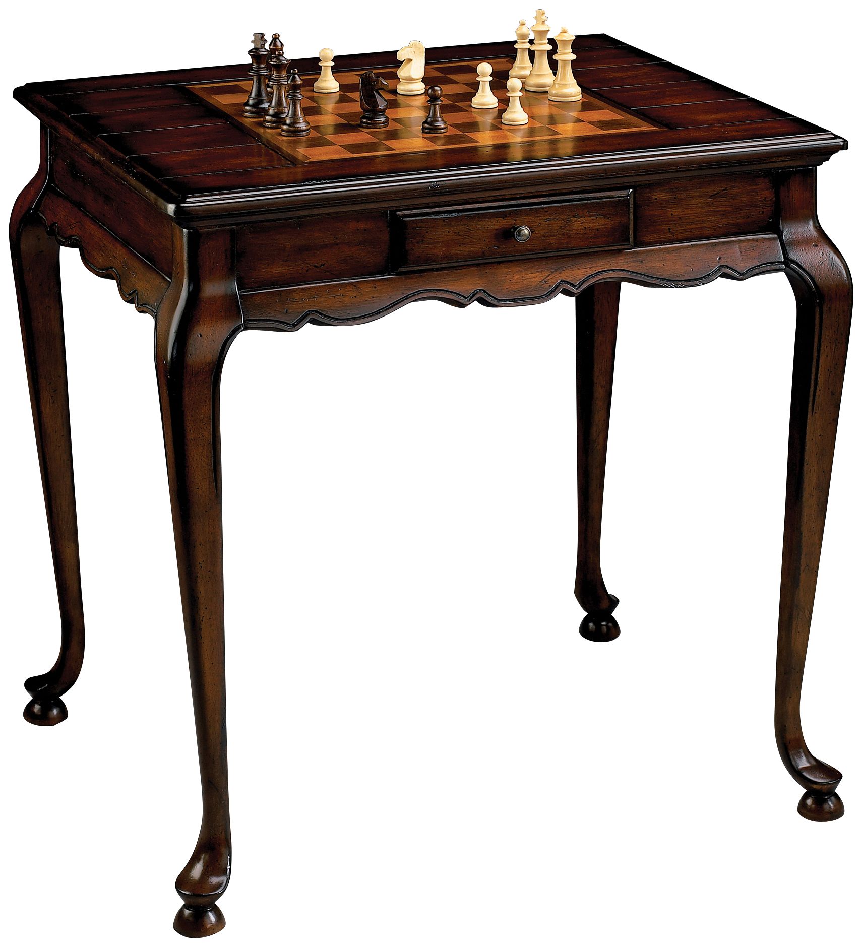 Madison 29" Wide Cherry Reversible Chess Game Table