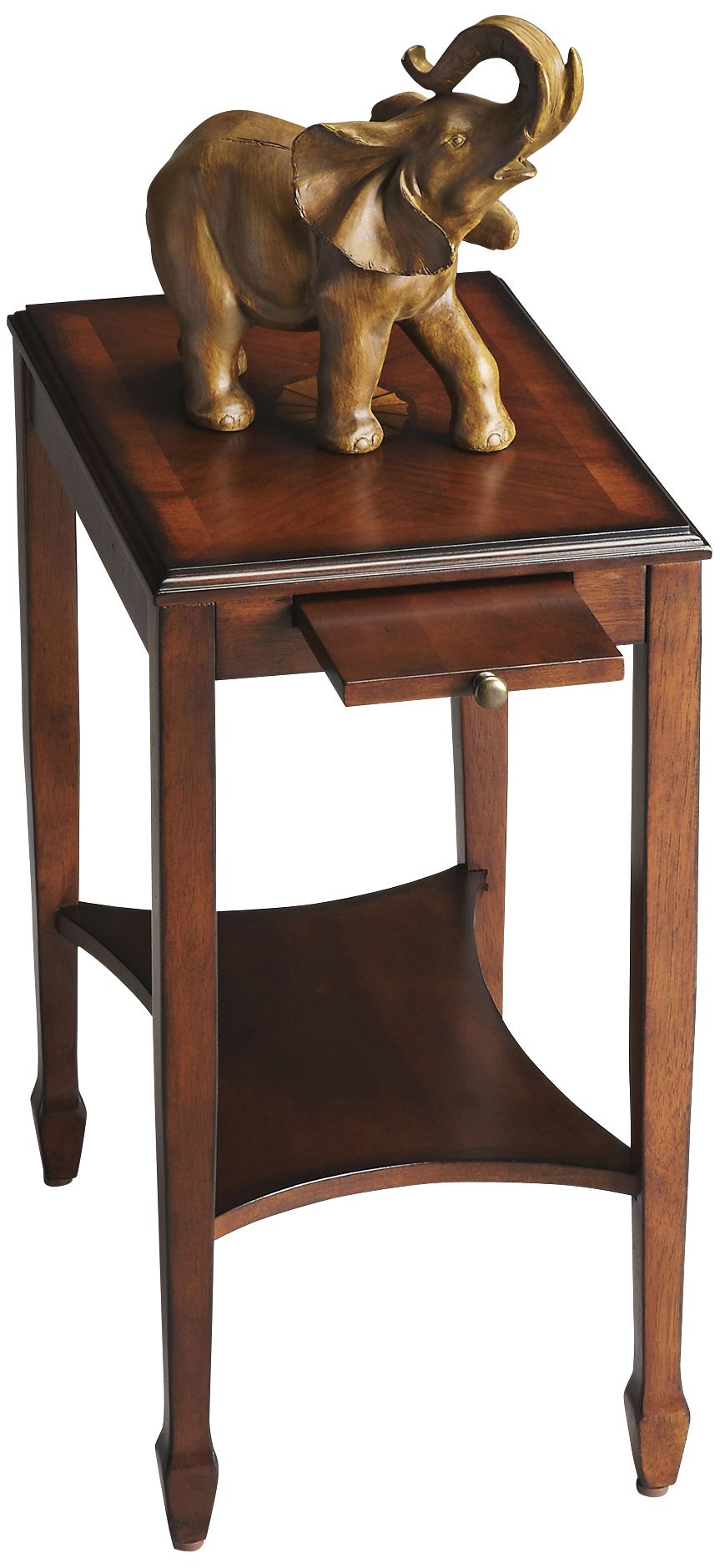 Masterpiece 12" Wide Olive Ash Burl Traditional Side Table