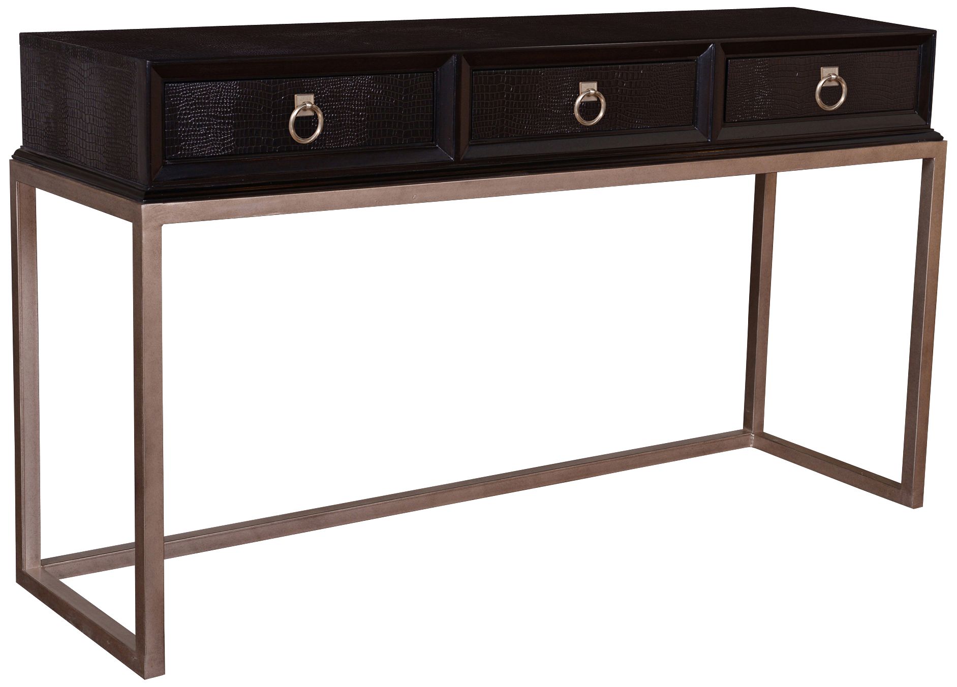 Cosmopolitan 60" Wide Espresso Finish Luxe Console Table
