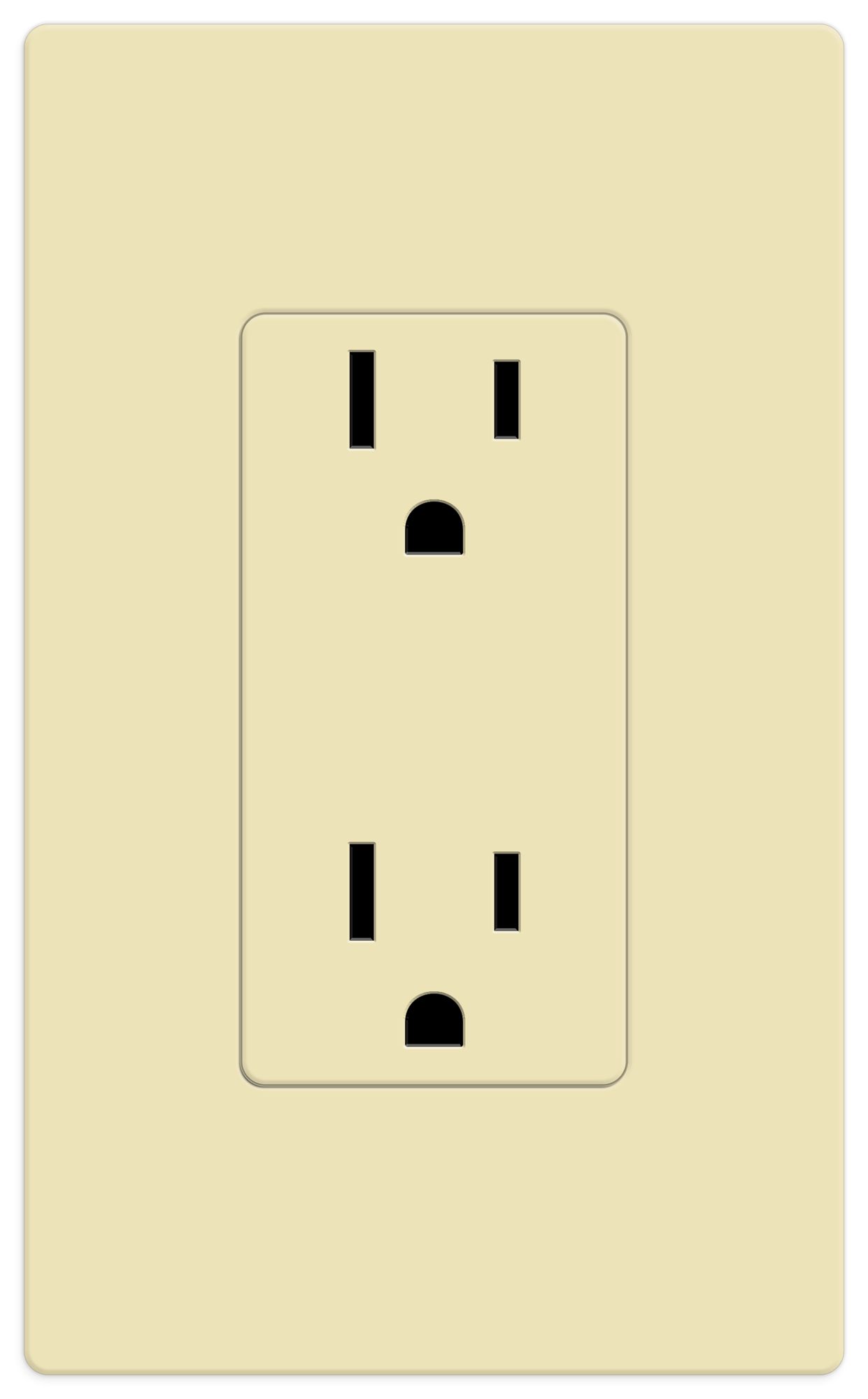 Lutron Claro Almond Receptacle – Premium Electrical Outlet Cover