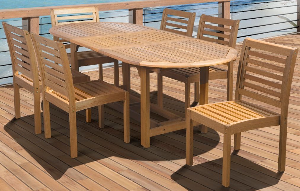 Lucera 7-Piece Extendable Oval Patio Dining Set