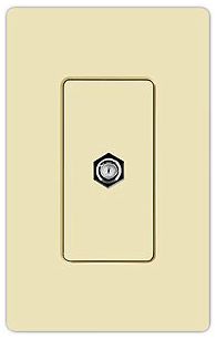 Lutron Claro Cable TV Jack - Almond
