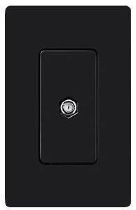 Lutron Claro Cable TV Jack - Black
