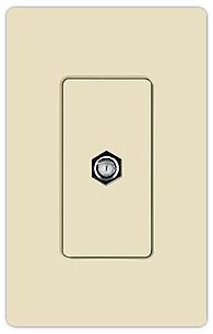 Lutron Claro CableTV Jack - Light Almond