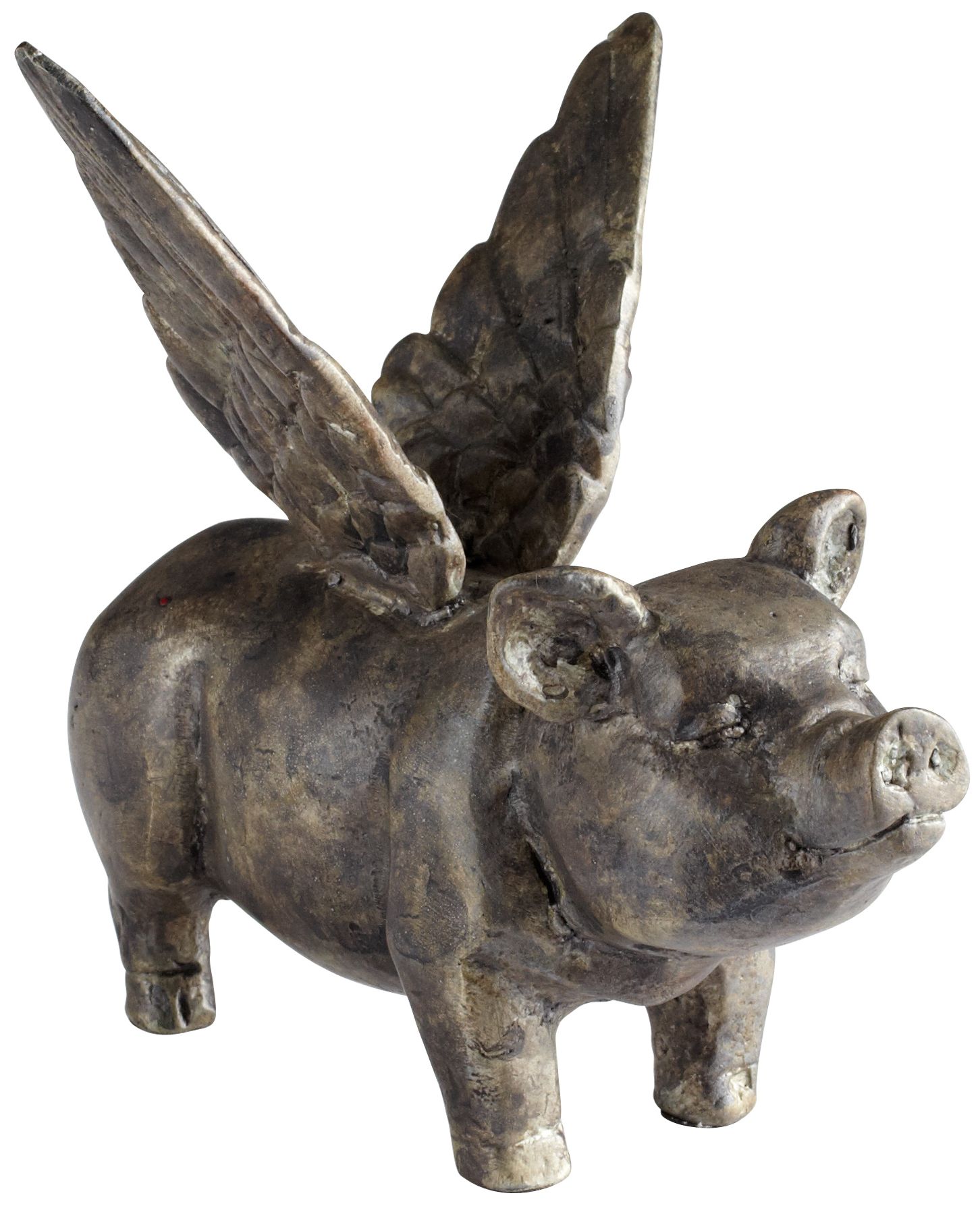 When Pigs Fly 5 3/4" Wide Iron Barnyard Animal Accent