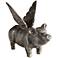 When Pigs Fly 5 3/4" Wide Iron Barnyard Animal Accent