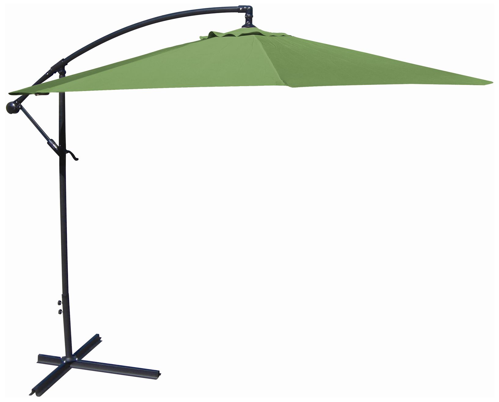 10-Foot Offset Umbrella in Olive Polyester