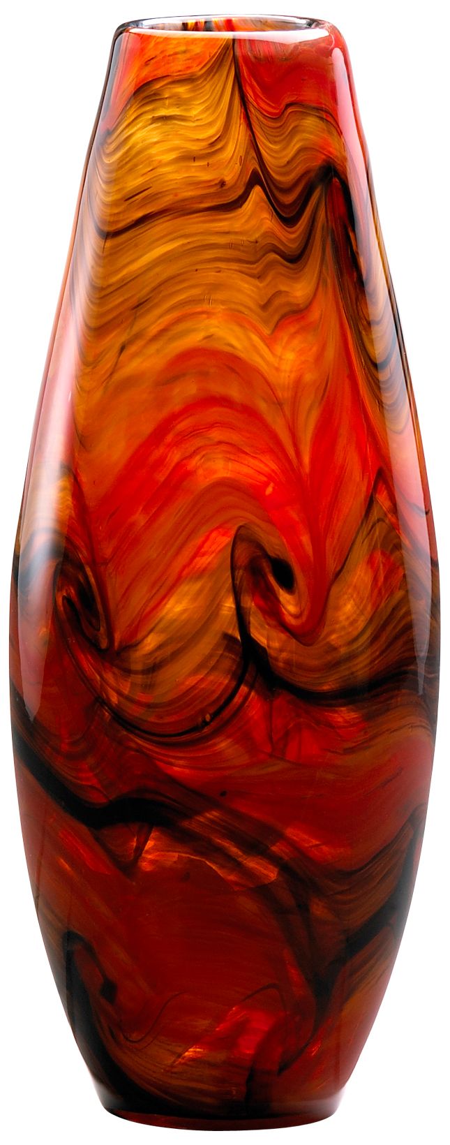Swirl Large Italian 13" High Glass Vase